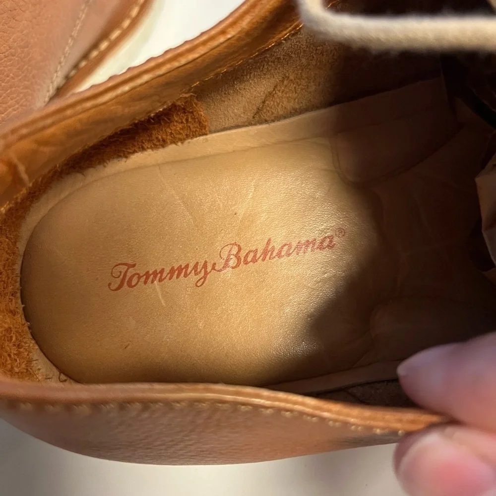 Tommy Bahama Tan Leather Gilford Oxford‎ Derby Shoes Sz. 10